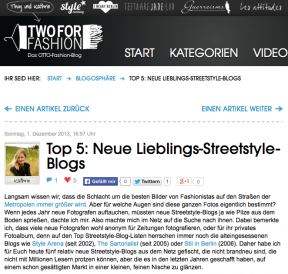 STYLE DU MONDE photography on Otto Two For Fashion Blog - December 2013 Header