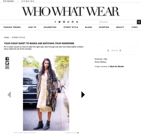 Style Du Monde on Who What Wear January 28 2014 Your Cheat Sheet to Mixing and Matching Your Wardrobe Grace Mahary