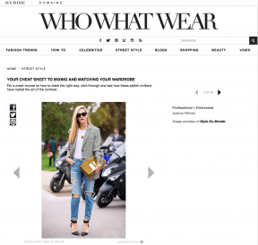 Style Du Monde on Who What Wear January 28 2014 Your Cheat Sheet to Mixing and Matching Your Wardrobe Joanna Hillman