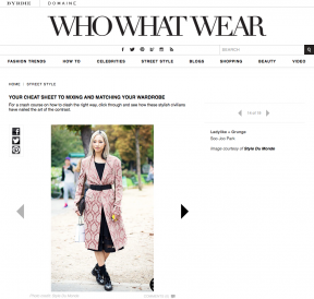 Style Du Monde on Who What Wear January 28 2014 Your Cheat Sheet to Mixing and Matching Your Wardrobe Soo Joo Park