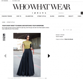 Style Du Monde on Who What Wear January 28 2014 Your Cheat Sheet to Mixing and Matching Your Wardrobe Yasmin Sewel