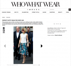Style Du Monde on Who What Wear January 22 2014 Perfect outfit Ideas for every age Anna Wintour Street Style Street Fashion