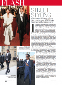 STYLEDUMONDE in Vogue USA April 2014 ASAP Rocky A$AP Rocky Street Style Street Fashion