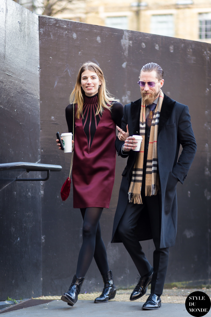 Veronika Heilbrunner and Justin O'Shea Street Style Street Fashion Streetsnaps by STYLEDUMONDE Street Style Fashion Blog