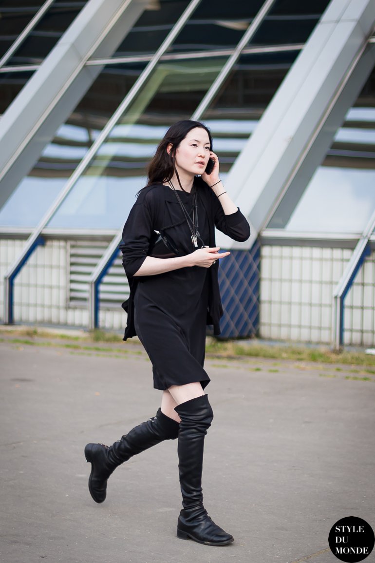 rick owens over the knee boots