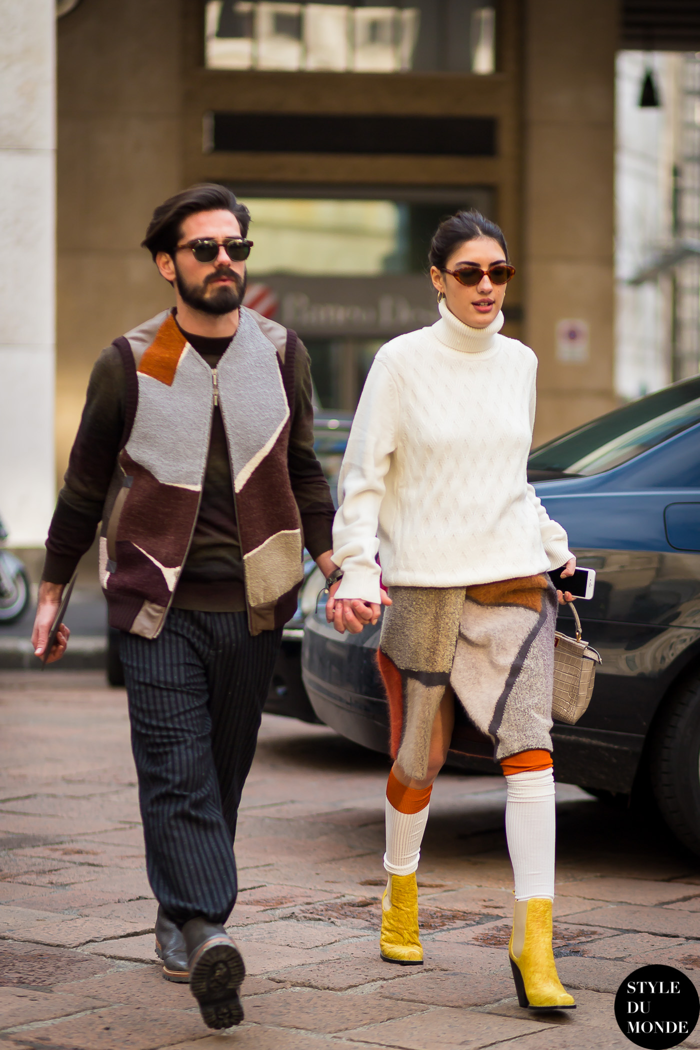Milan Men's FW15 Street Style: Patricia Manfield and Giotto Calendoli ...