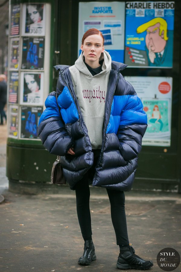 raf simons oversized padded coat