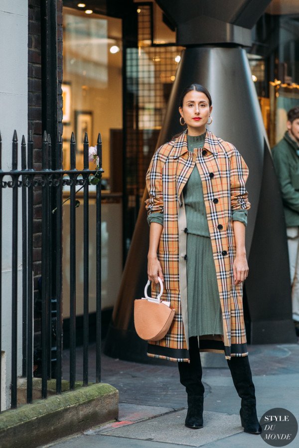 burberry plaid trench coat